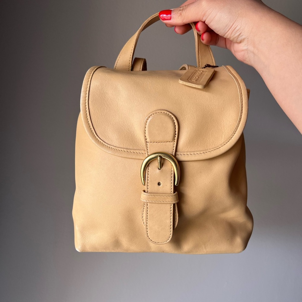 Vintage Coach chamois leather backpack